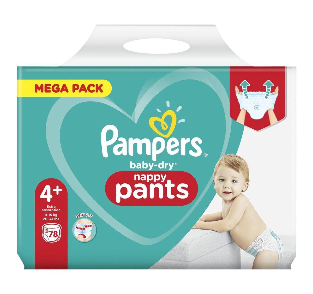Pampers Baby Dry Nappy Pants Luierbroekjes Maat 4+ 78stuks Hermie