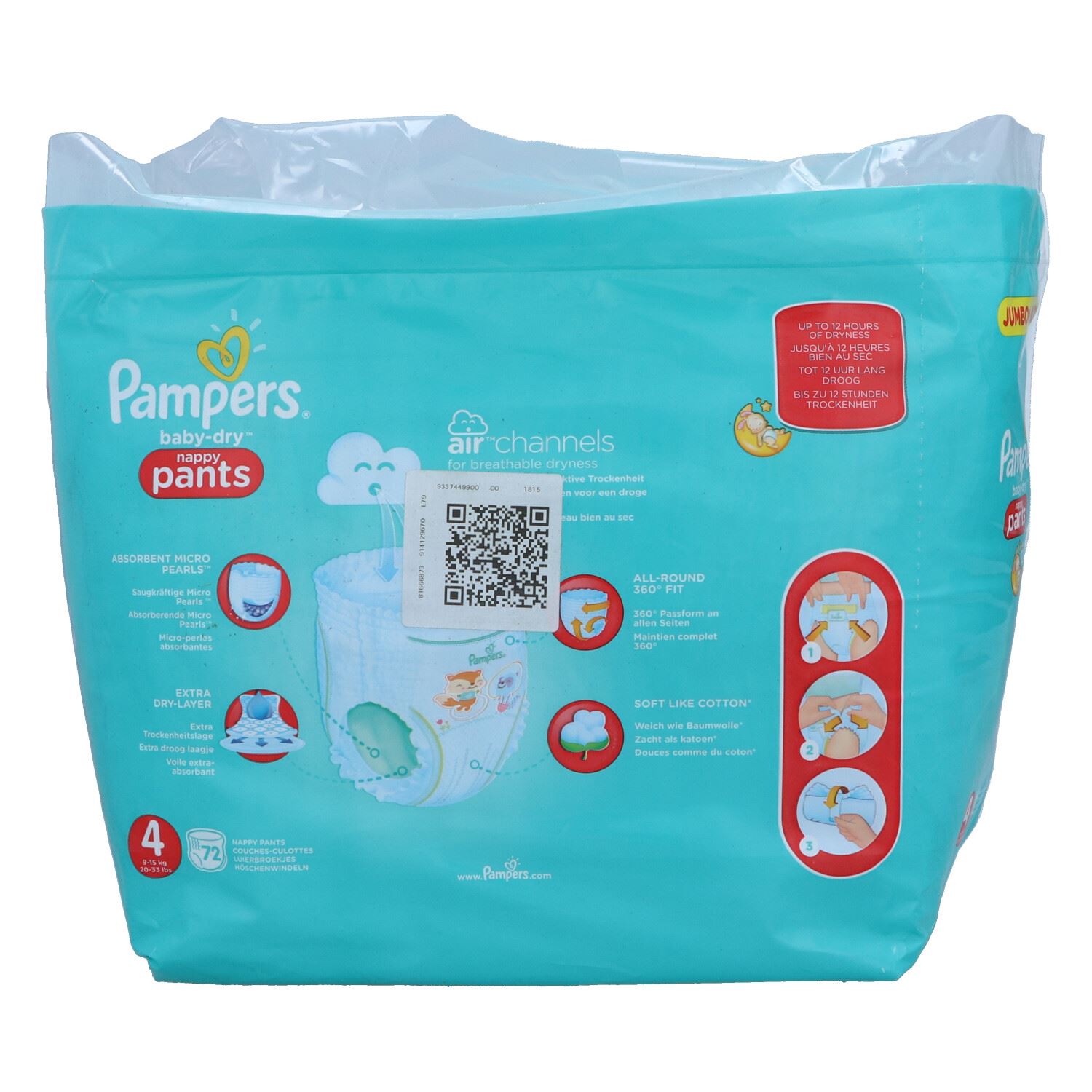 Pampers Baby Dry Nappy Pants Luierbroekjes Maat 4 72stuks Hermie