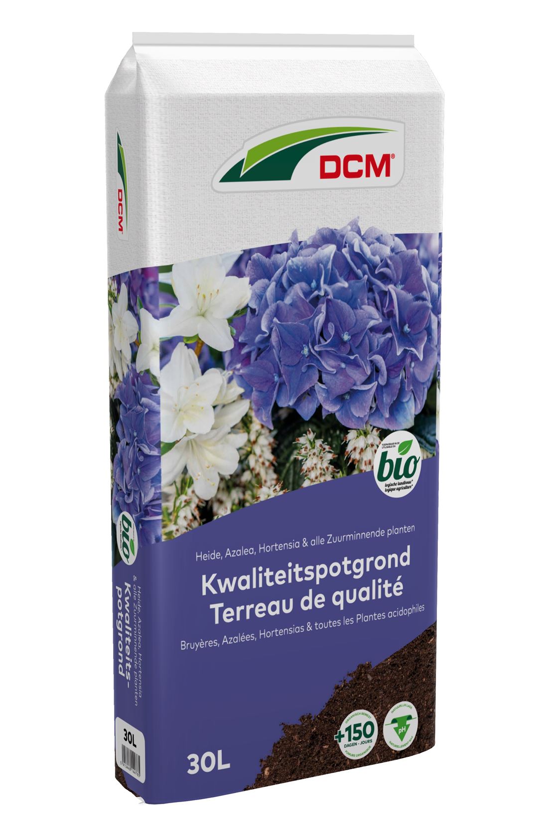 DCM Potgrond voor Heide, Azalea, Hortensia & alle Zuurminnende Planten 30L
