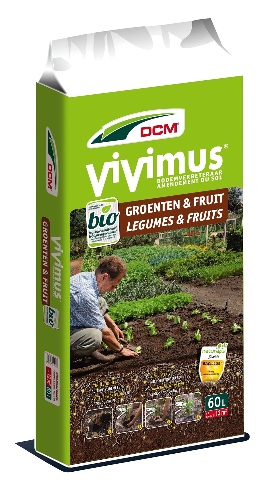Vivimus bodemverbeteraar groenten & fruit 60L - Bio